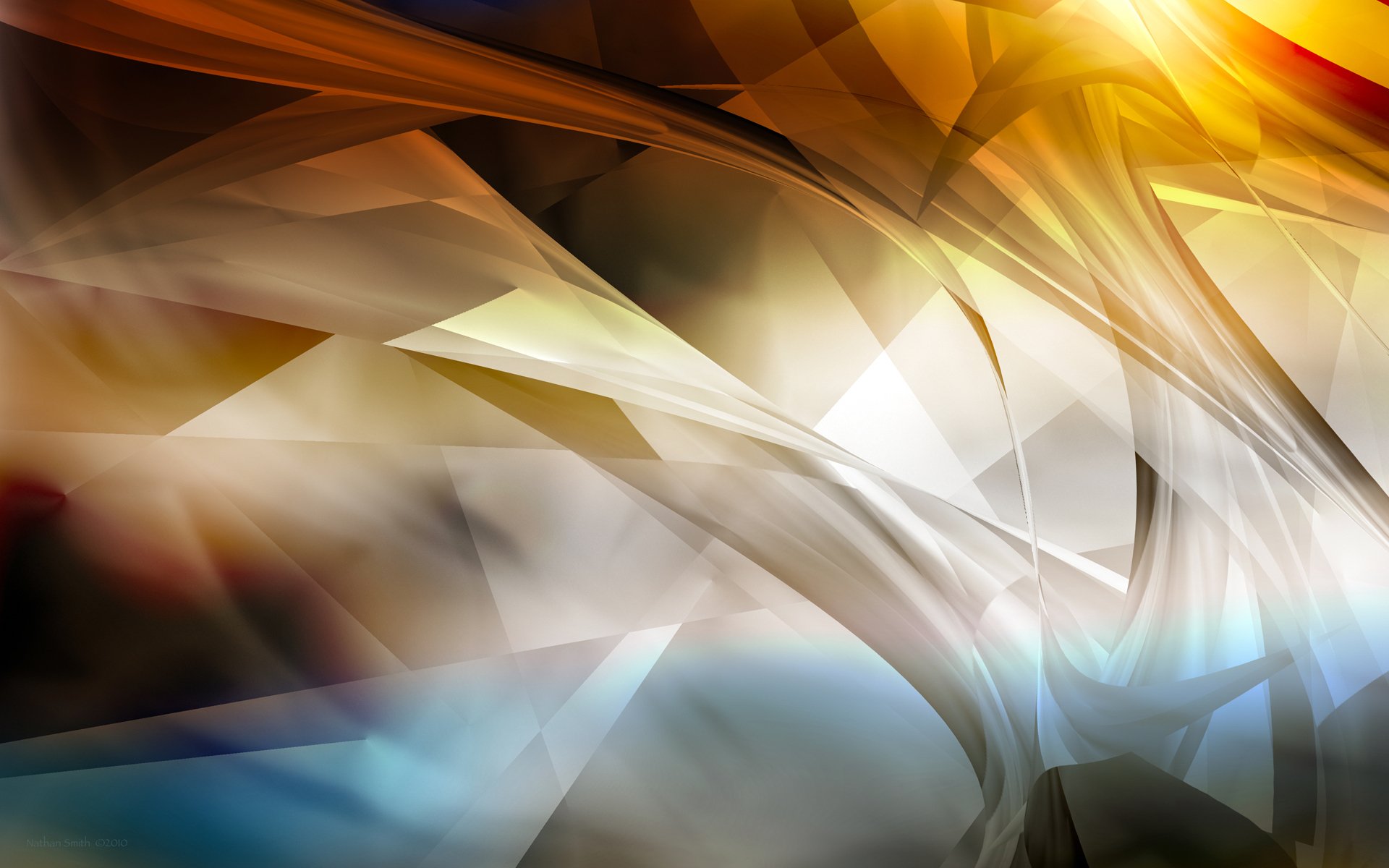 A dynamic composition of smooth shapes and vibrant colors, this digital art piece showcases an artistic interplay of light and texture, creating a mesmerizing visual experience.