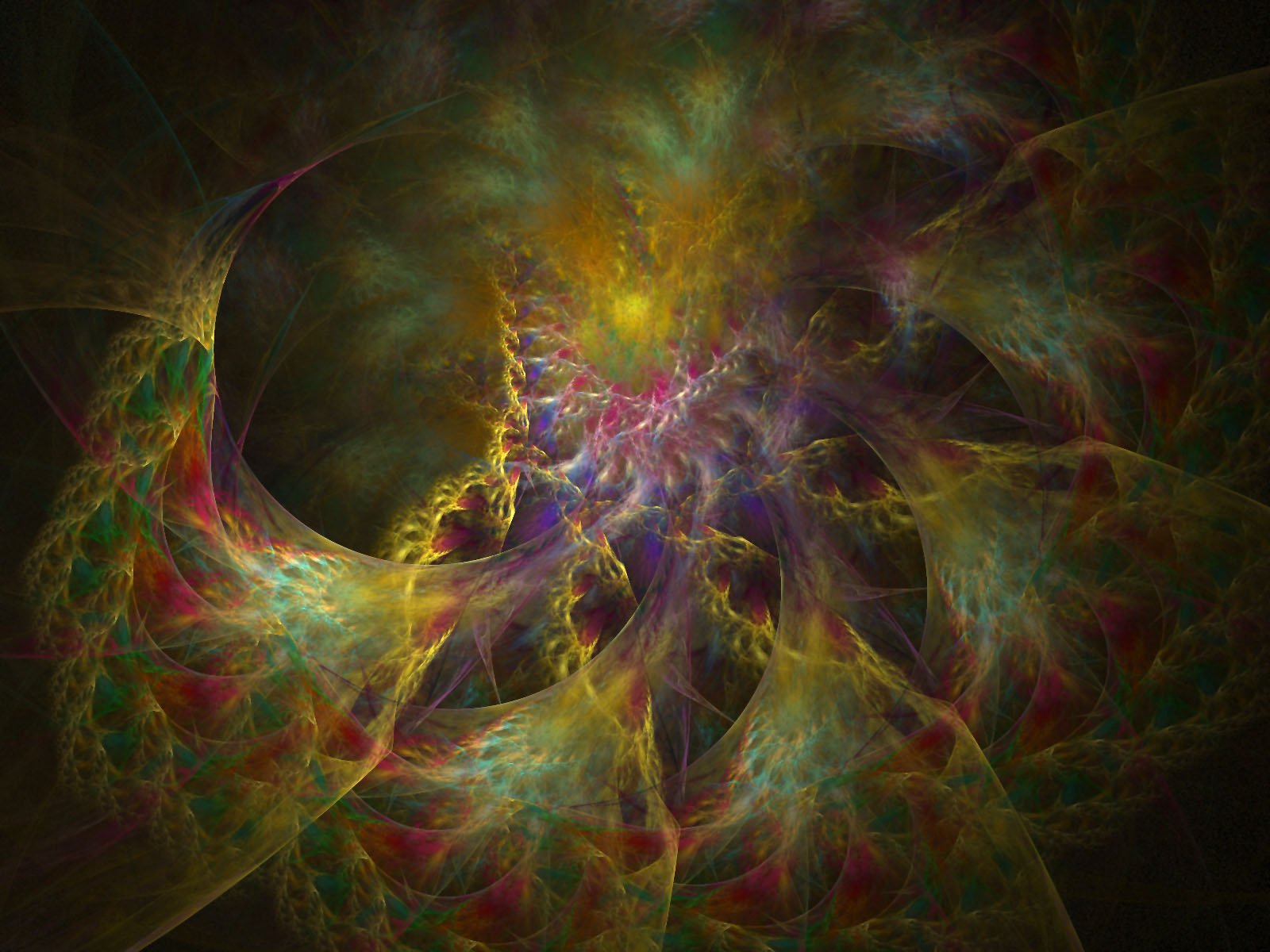 A vibrant and intricate digital art piece, showcasing swirling colors and abstract patterns that evoke a sense of depth and movement in a captivating artistic design.