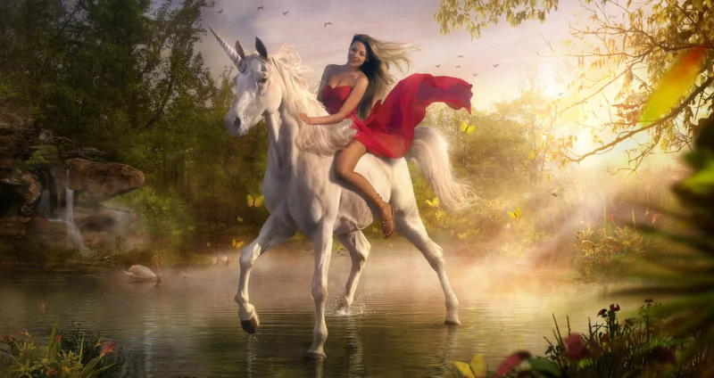 reflection CGI mice fantasy unicorn Image
