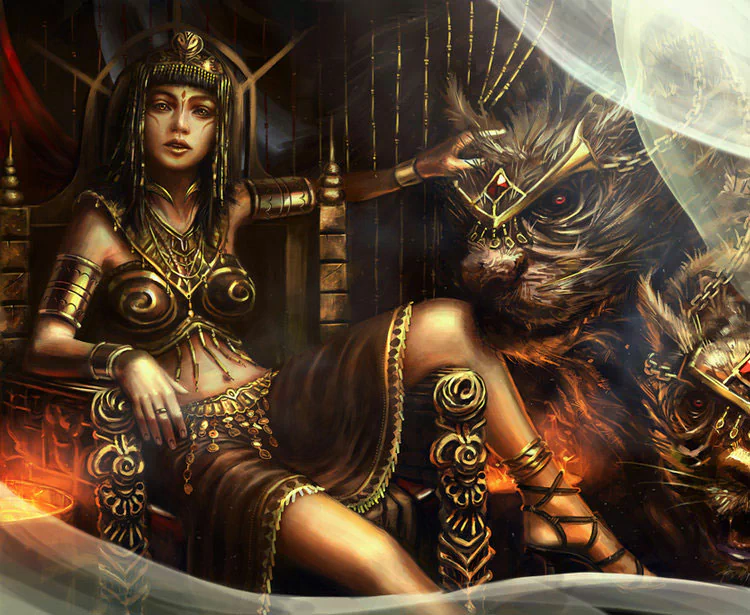  Queen Teefah with Two headed Beast by Bryan Marvin