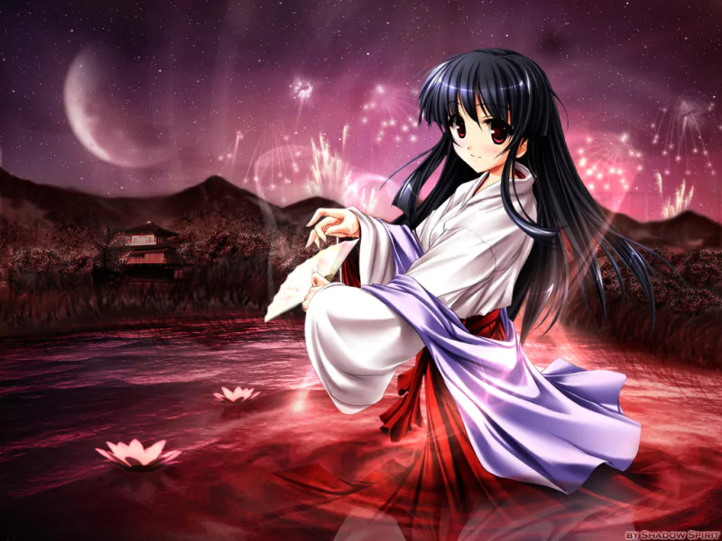 Anime shrine maiden Image