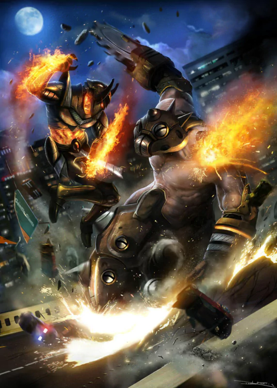  FIRE GOD VS MOLE MAN by Dan LuVisi(adonihs)