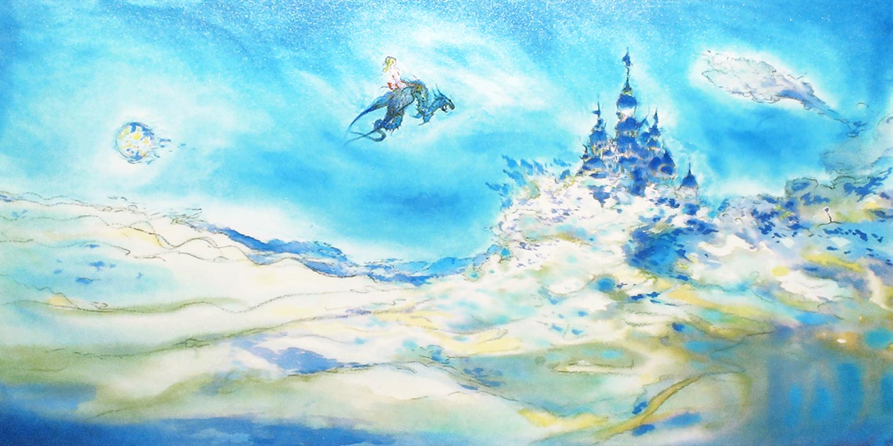 Krile & Wind Drake by Yoshitaka Amano