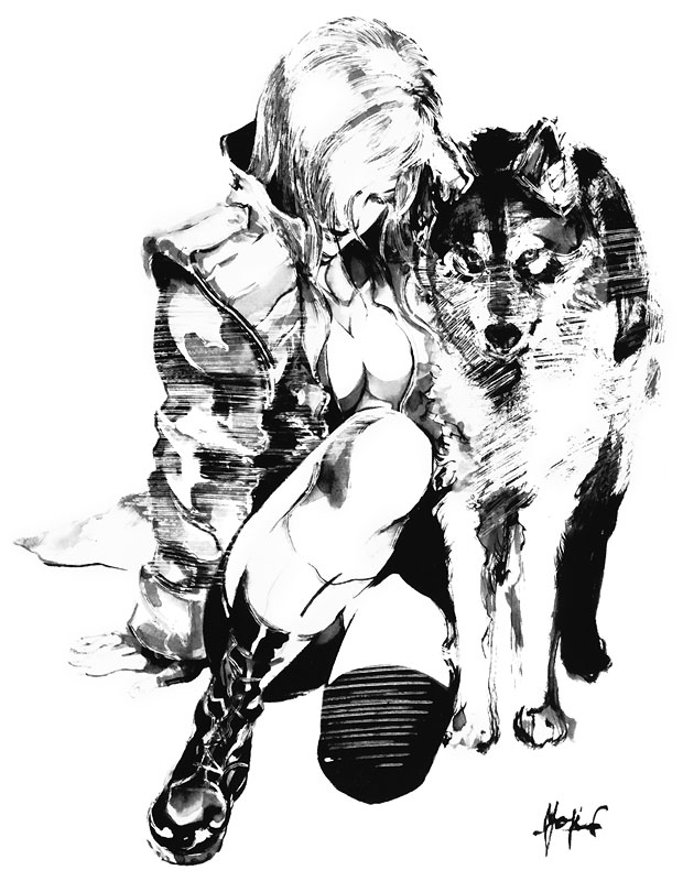 Wolf Sketch ~ Metal  Gear Solid by Yoji Shinkawa