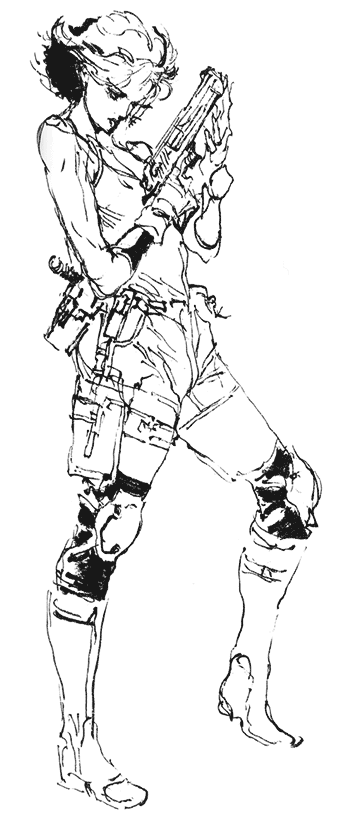 Meryl Sketch 5 ~ Metal Gear Solid by Yoji Shinkawa