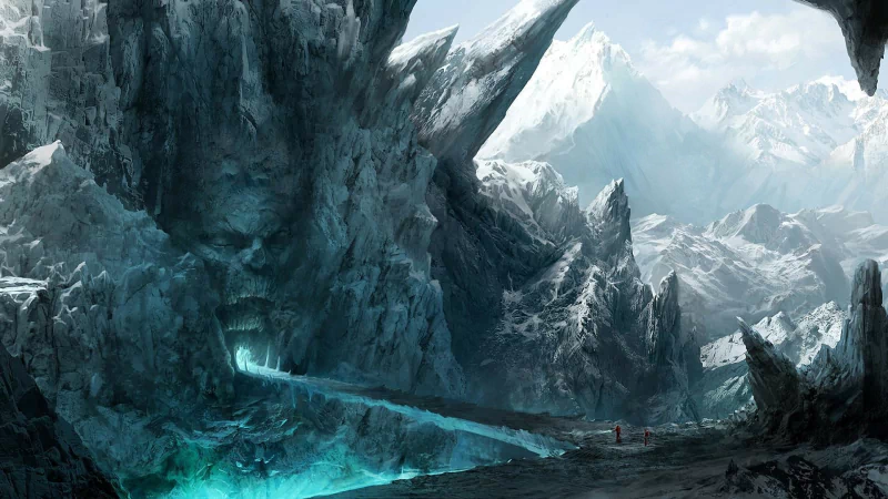 fantasy landscape snow icy landscape fantasy landscape Image