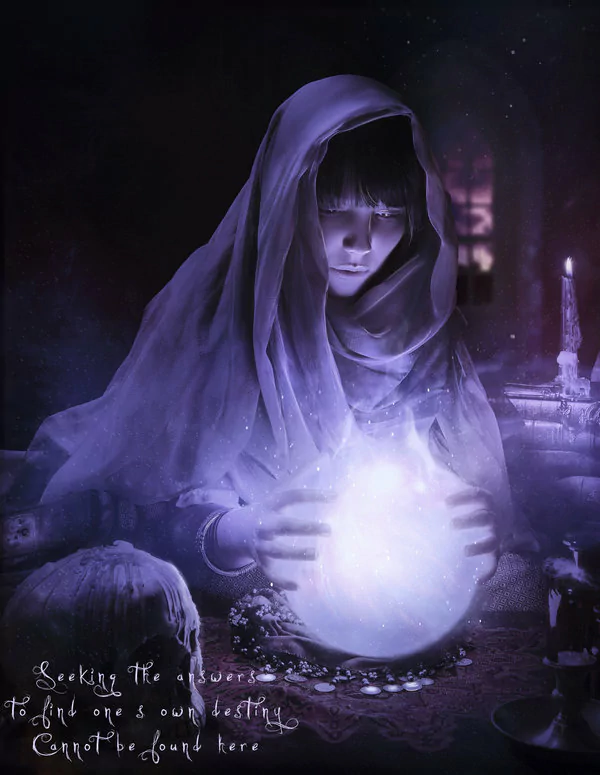 magic crystal ball fortune teller fantasy woman Image