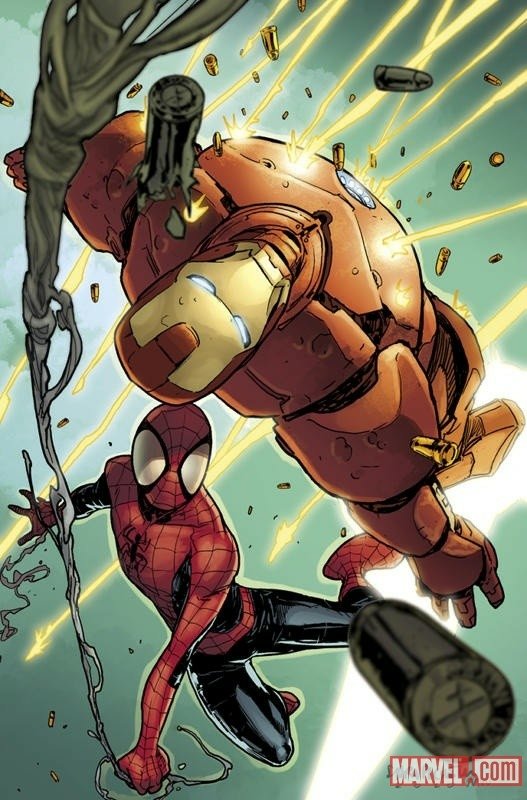Download Spider Man Iron Man Comic Ultimate Spider-Man Art