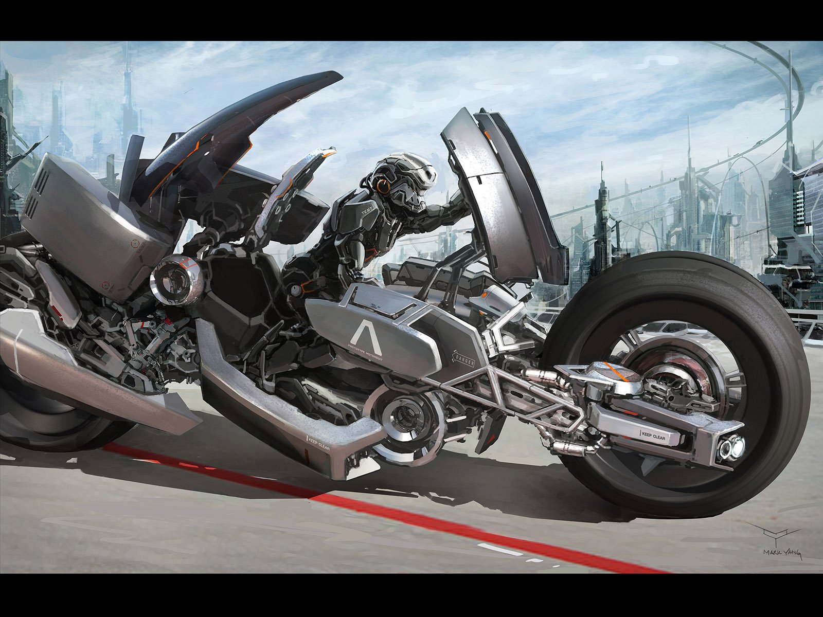 Download Sci Fi Vehicle Futuristic Motorcycle Cyberpunk Motorcycle Art
