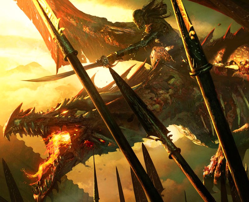 Epic Battle: Dragon Guardian of the Fantasy Realm