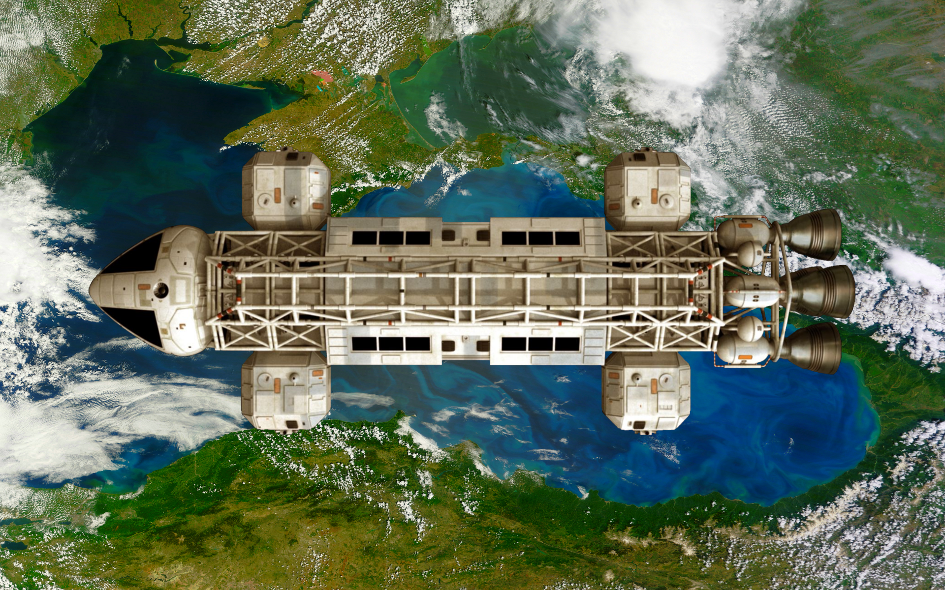 Eagle in orbit 1 by Smeerworld