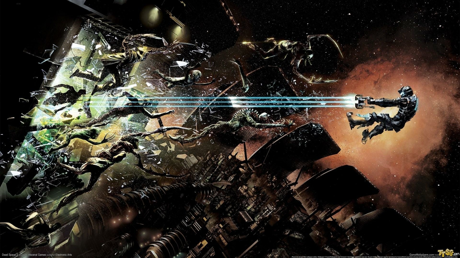 Download Zombie Video Game Dead Space Art, image size:1920x1080