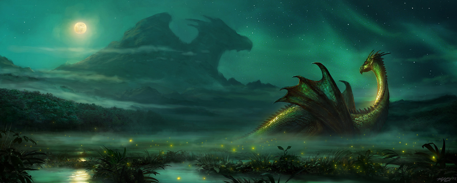 Спящий зеленый дракон