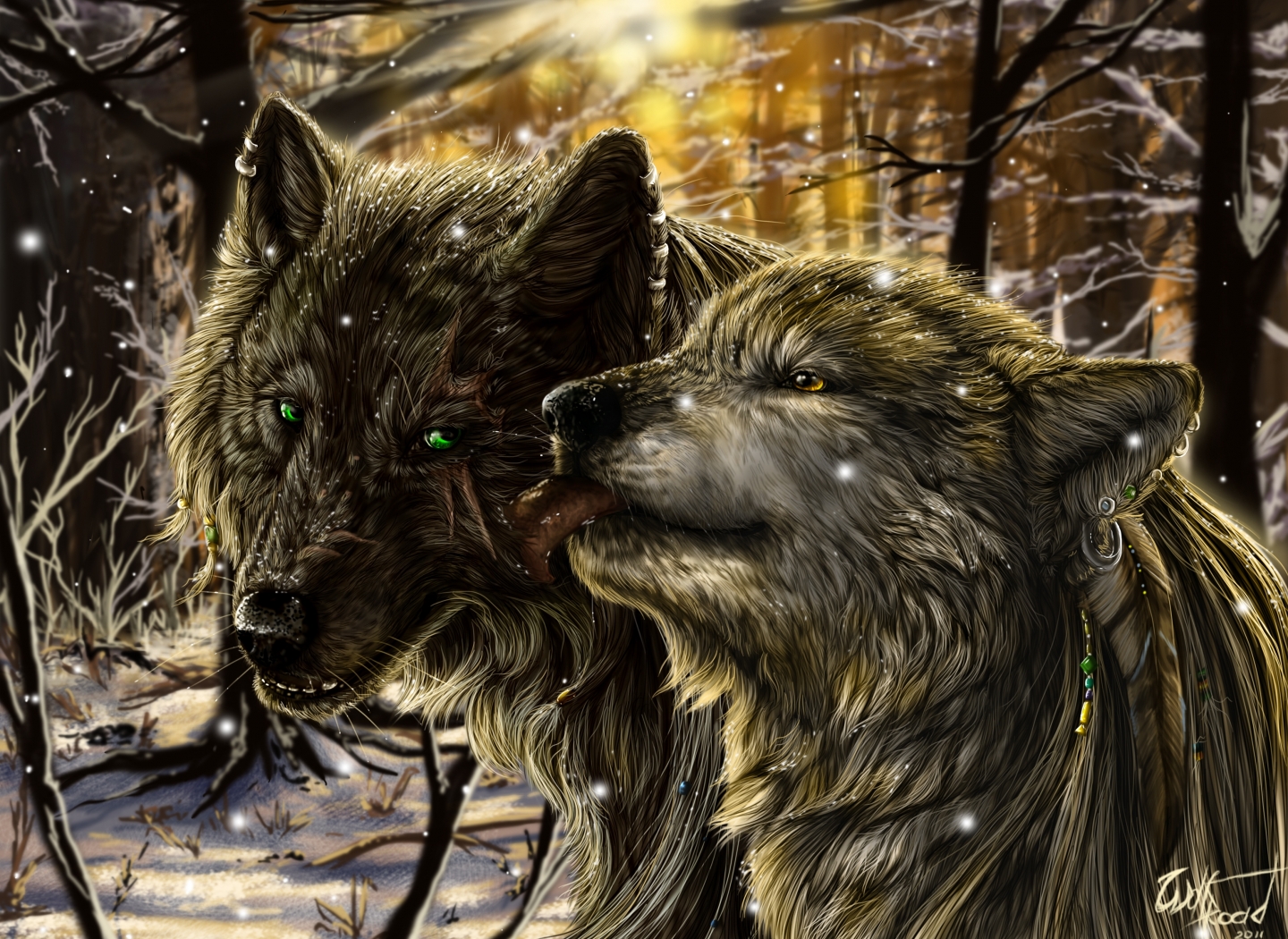 wolf love Art - ID: 43977