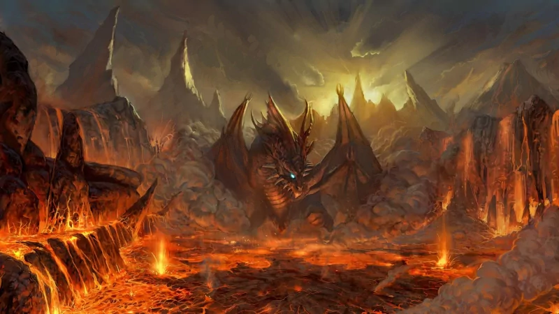 fantasy dragon red dragon Image