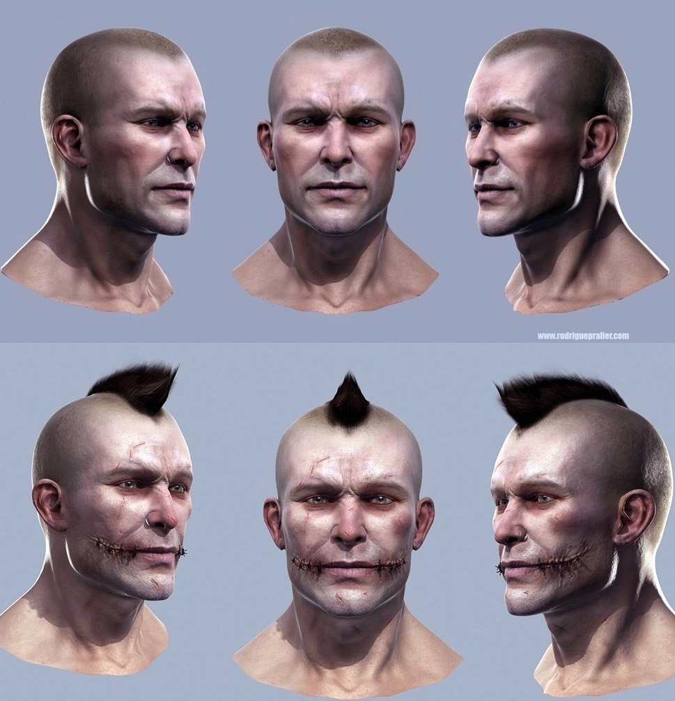 Download Man Face Art