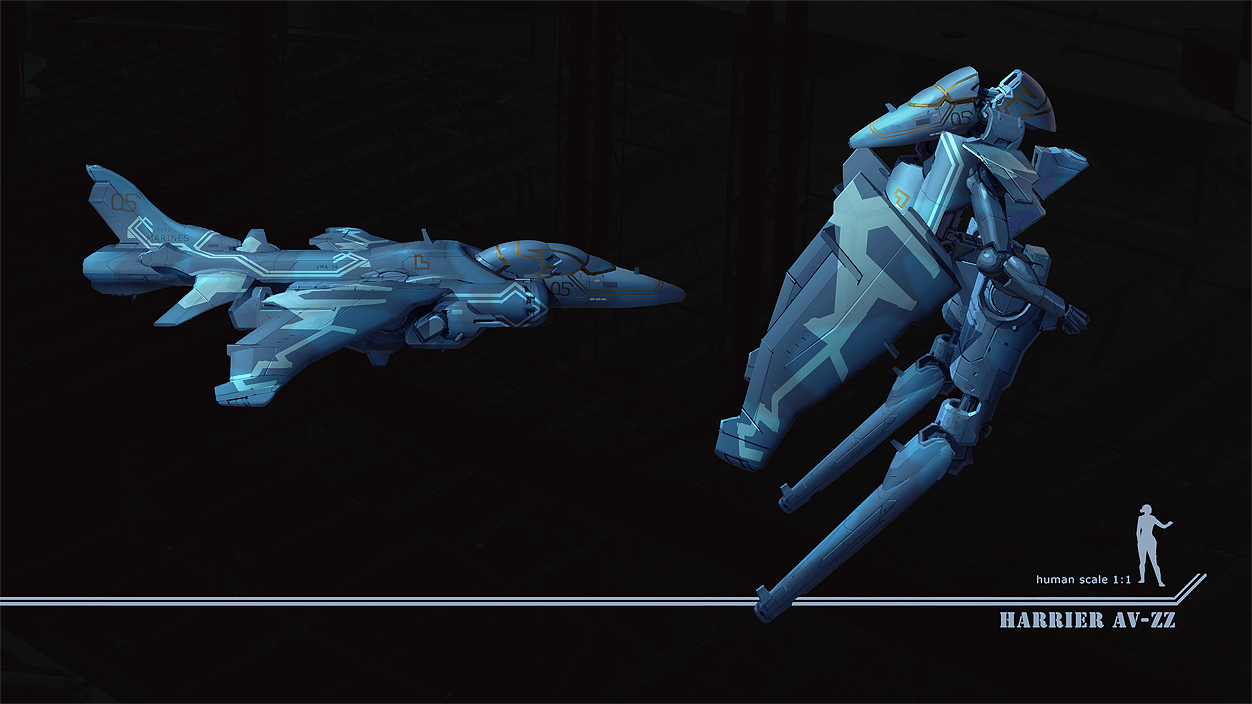 Harrier Mecha Transformer by robogabo