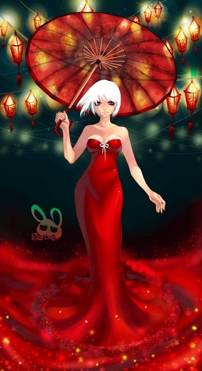 Download Woman Red Art