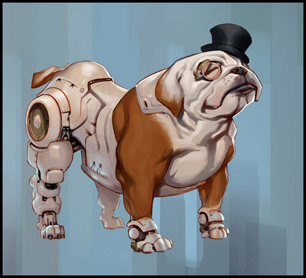 Quick SciFi Doggy Concept ^ ^  by JoshuaTheJames