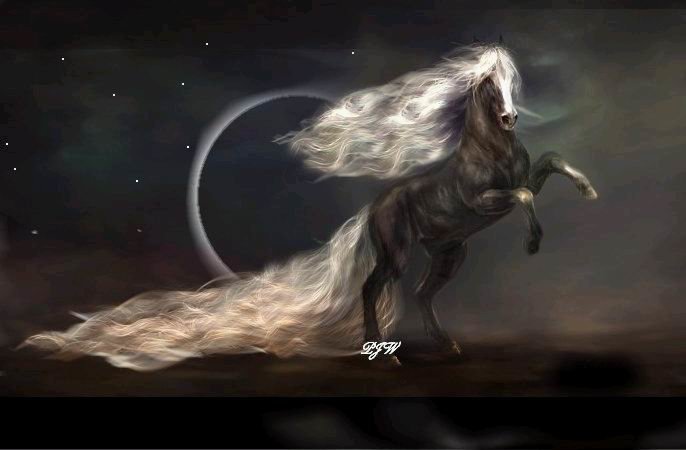 Moon Horse Art - ID: 45306 - Art Abyss