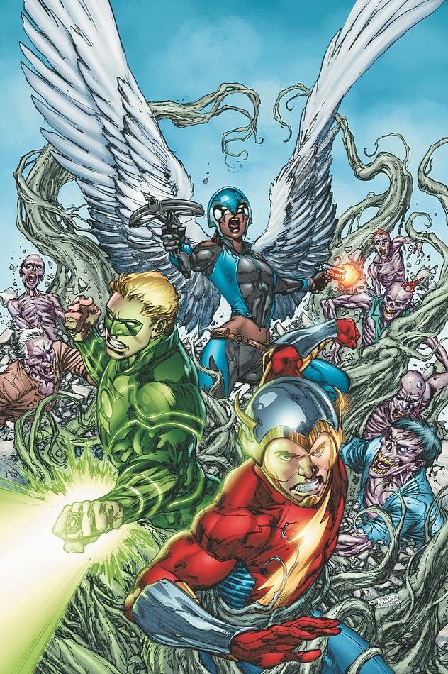 Download Jay Garrick Alan Scott (DC Comics) Flash Green Lantern Hawkgirl (DC Comics) Comic Earth 2 Art