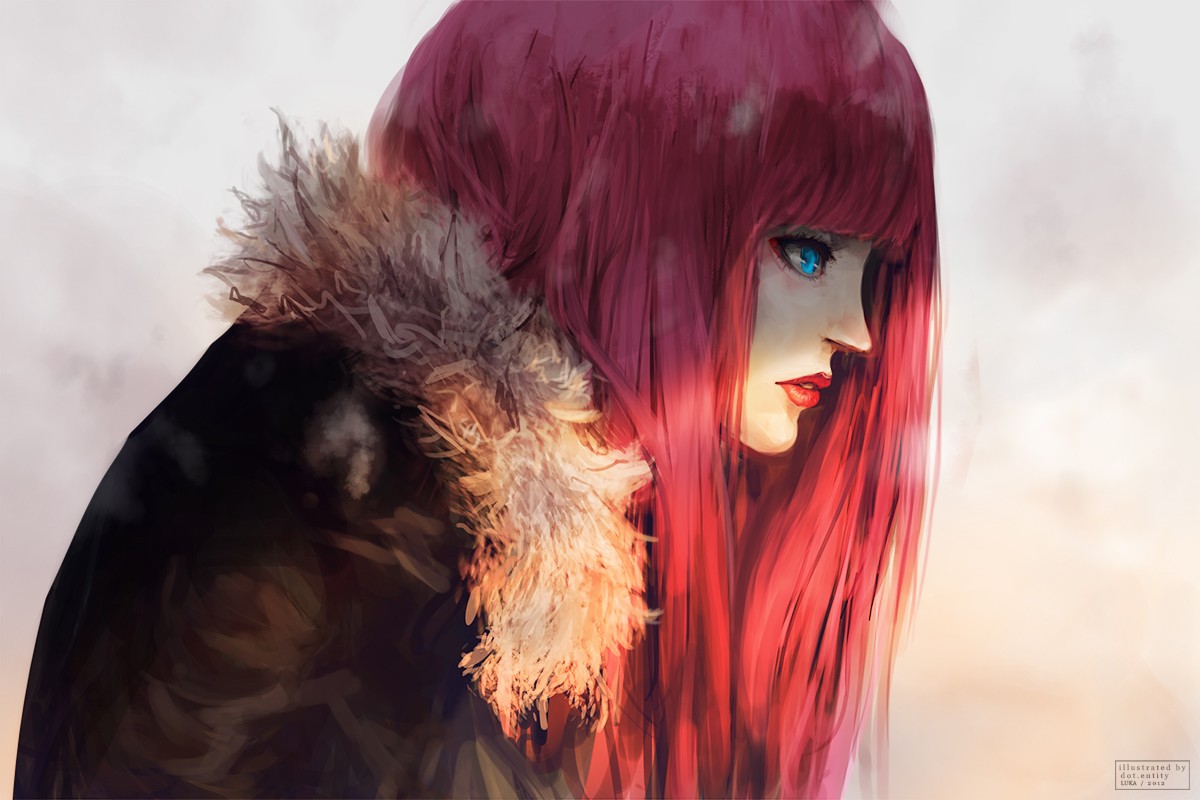 Волосы редана. Девушка с красными волосами. Красноволосая девушка. Красные волосы арт.
