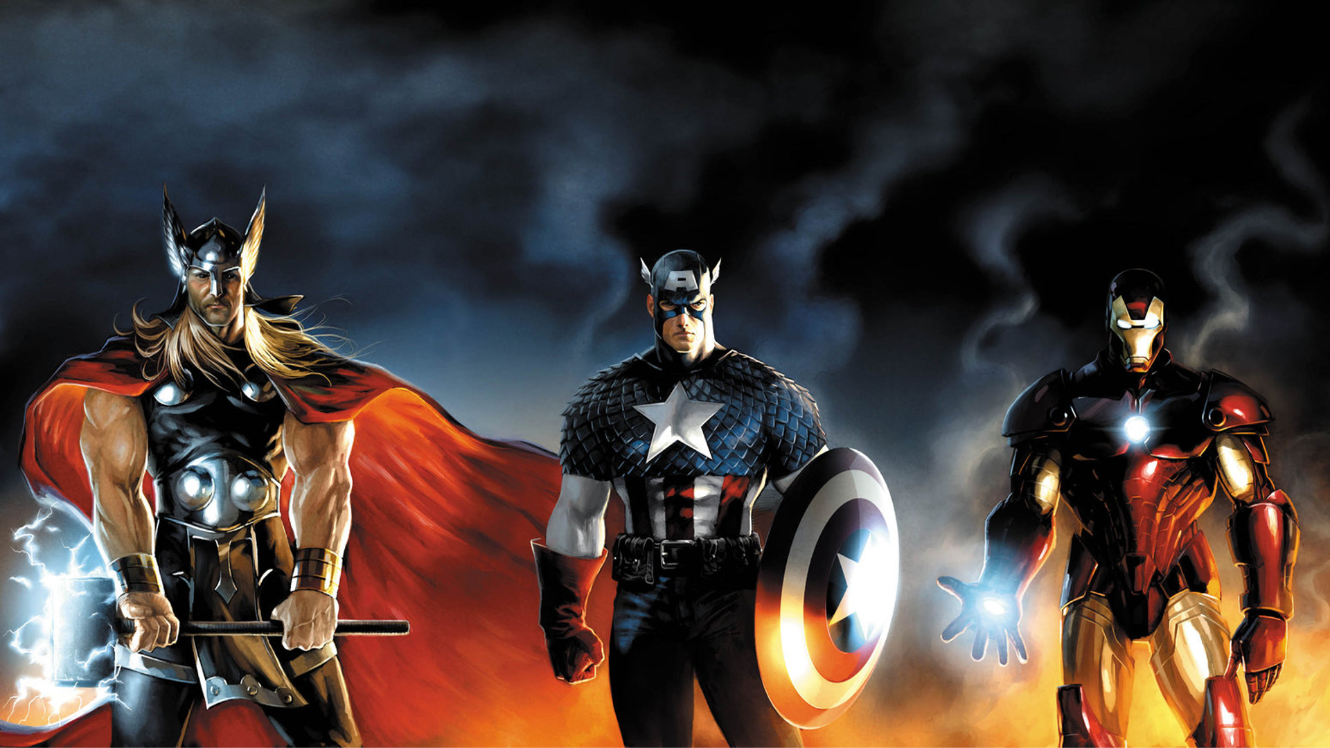 Thor,Captain America,Iron Man
