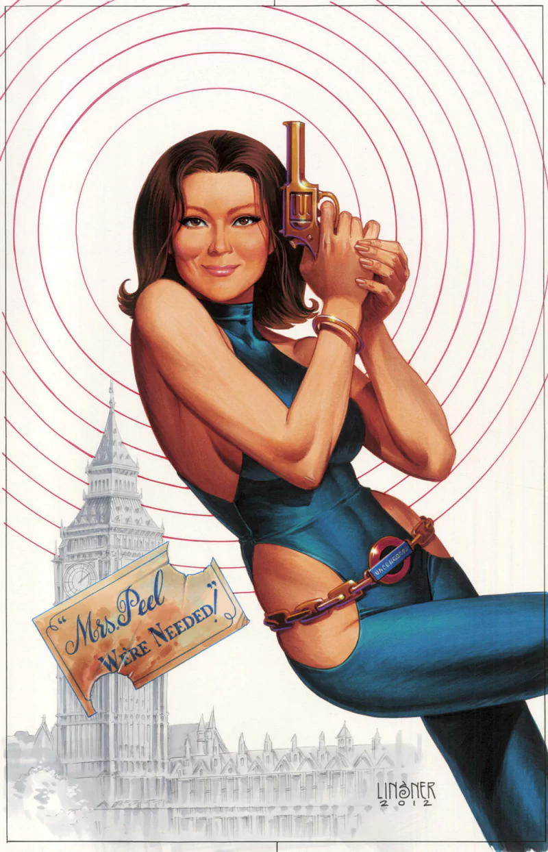 Comic Steed and Mrs. Peel Image