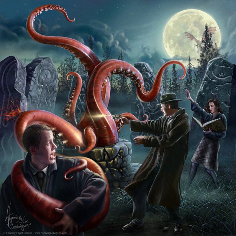 Download Cthulhu H.P. Lovecraft Octopus Video Game World Of Darkness Art