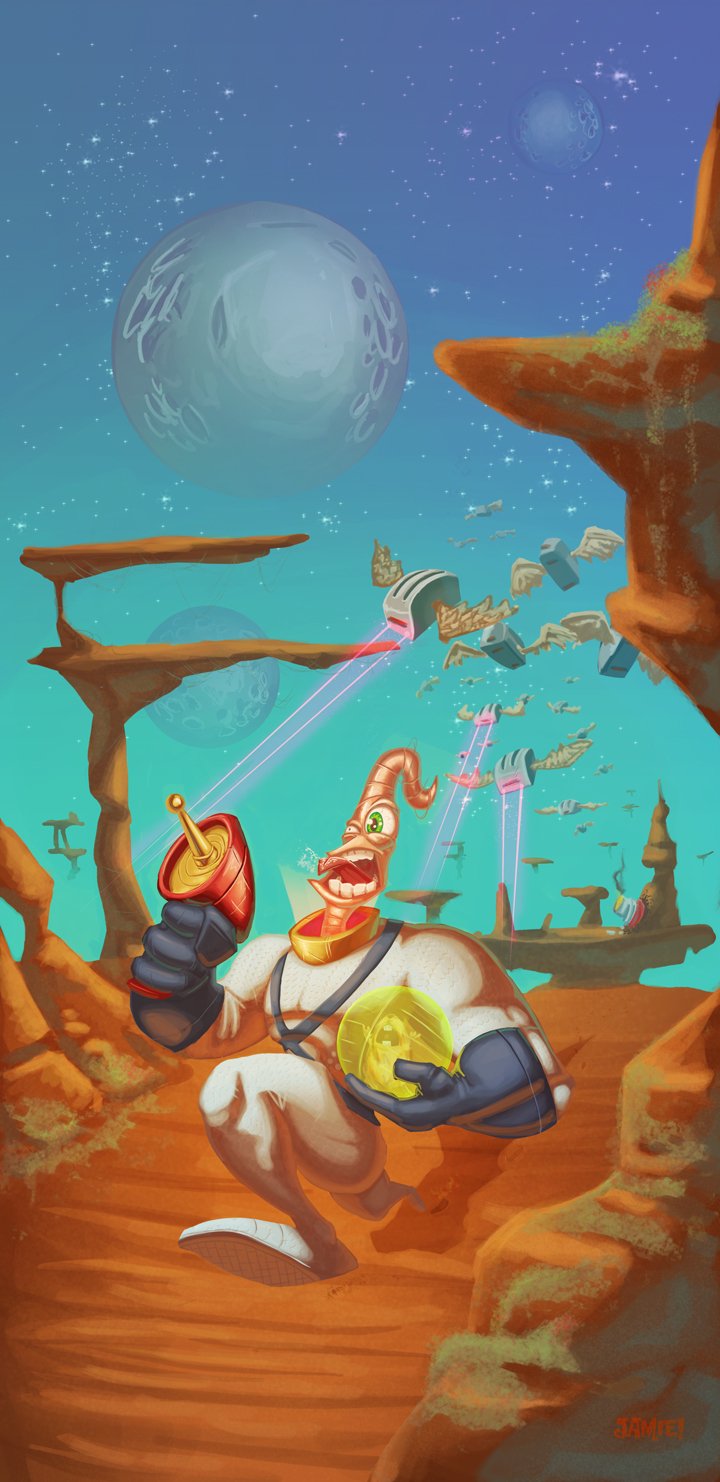 Download Video Game Earth Worm Jim Art