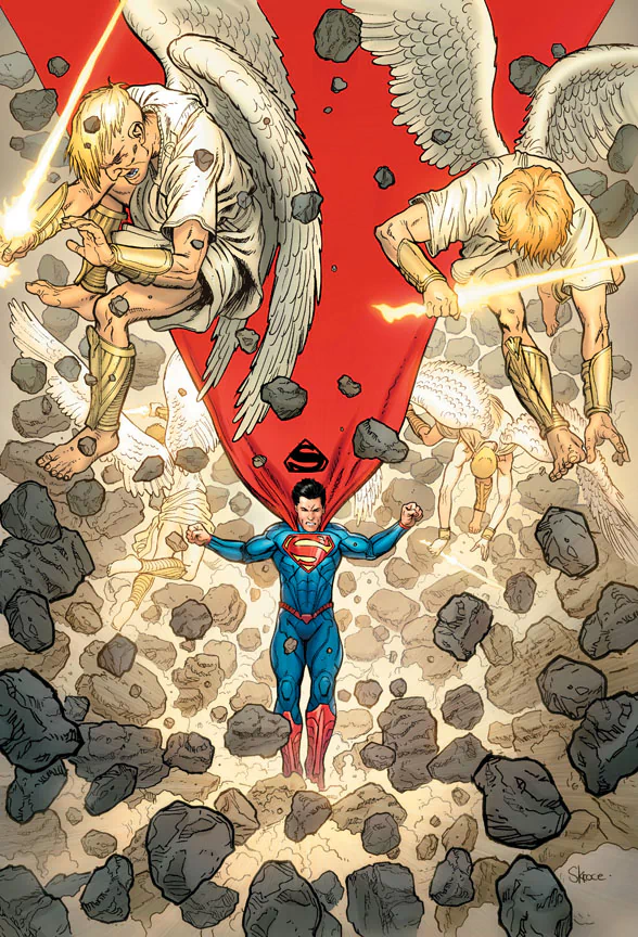 Kal-El The New 52 blonde feet wings DC Comics angel Comic Superman Image