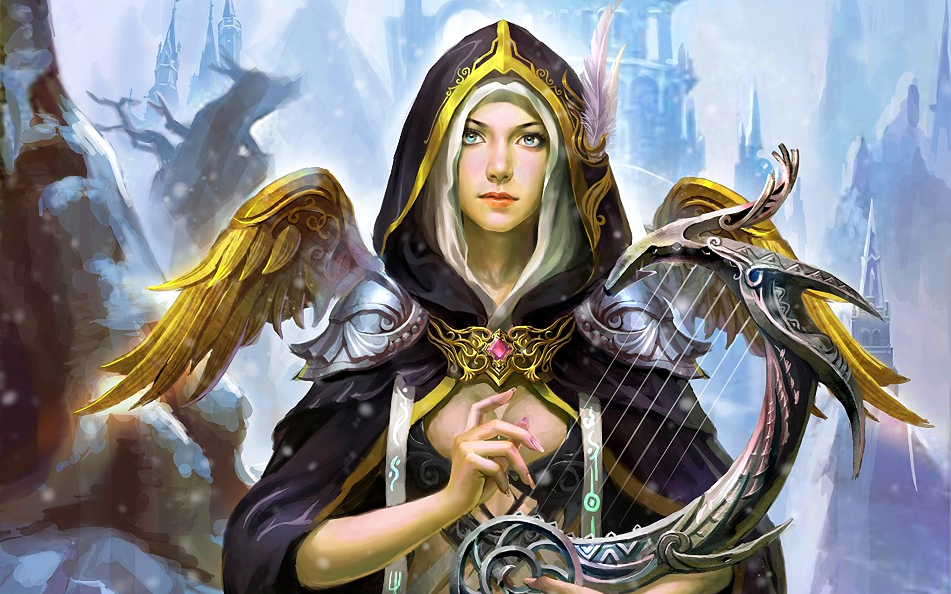 Celestial Harmony: The Enigmatic Angel of Fantasy