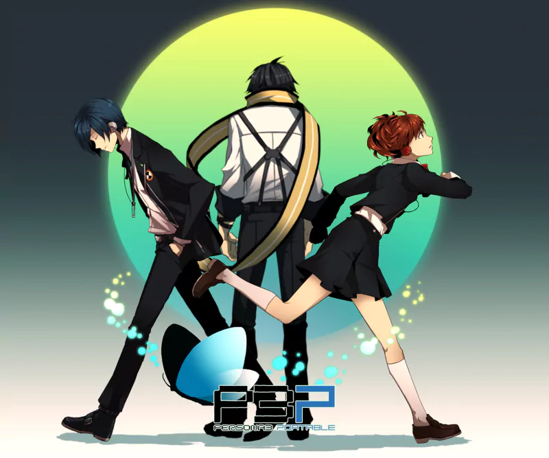video game Persona 3 Portable Anime trio characters Image
