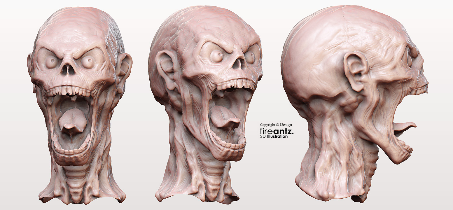 Speed Sculpt  Zombie  by Fireantz
