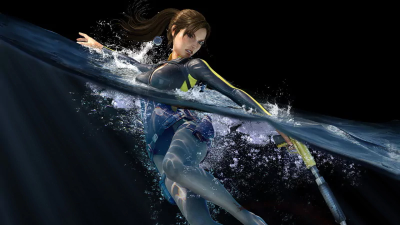 water pistol brown hair video game Tomb Raider Image