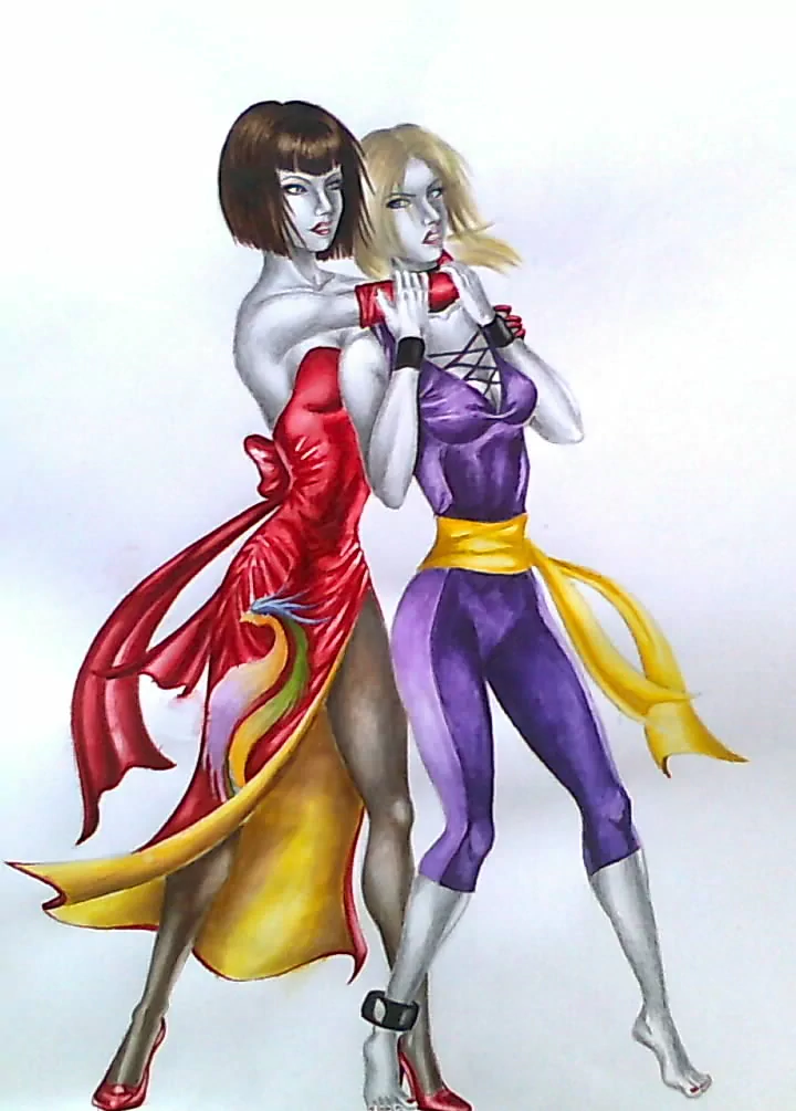  Tekken I Project - Anna vs Nina (no background)