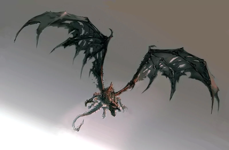 fantasy dragon creature wings flying Image