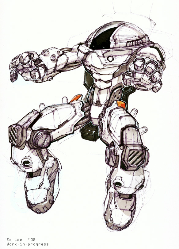 Sci Fi Robot Art by Ed Lee