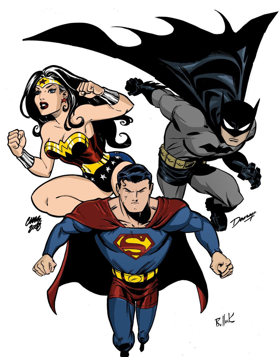 Download DC Comics Wonder Woman Superman Batman Comic DC Trinity Art