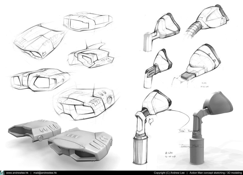  ActionMan concept sketching by andrewlee