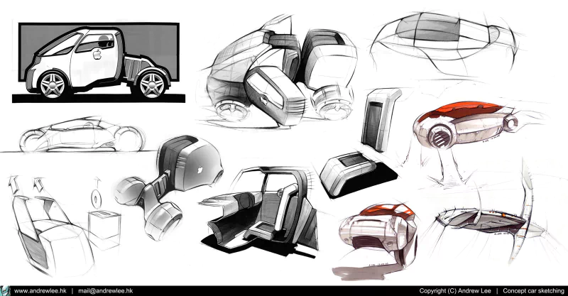  iDrive concept sketching by andrewlee