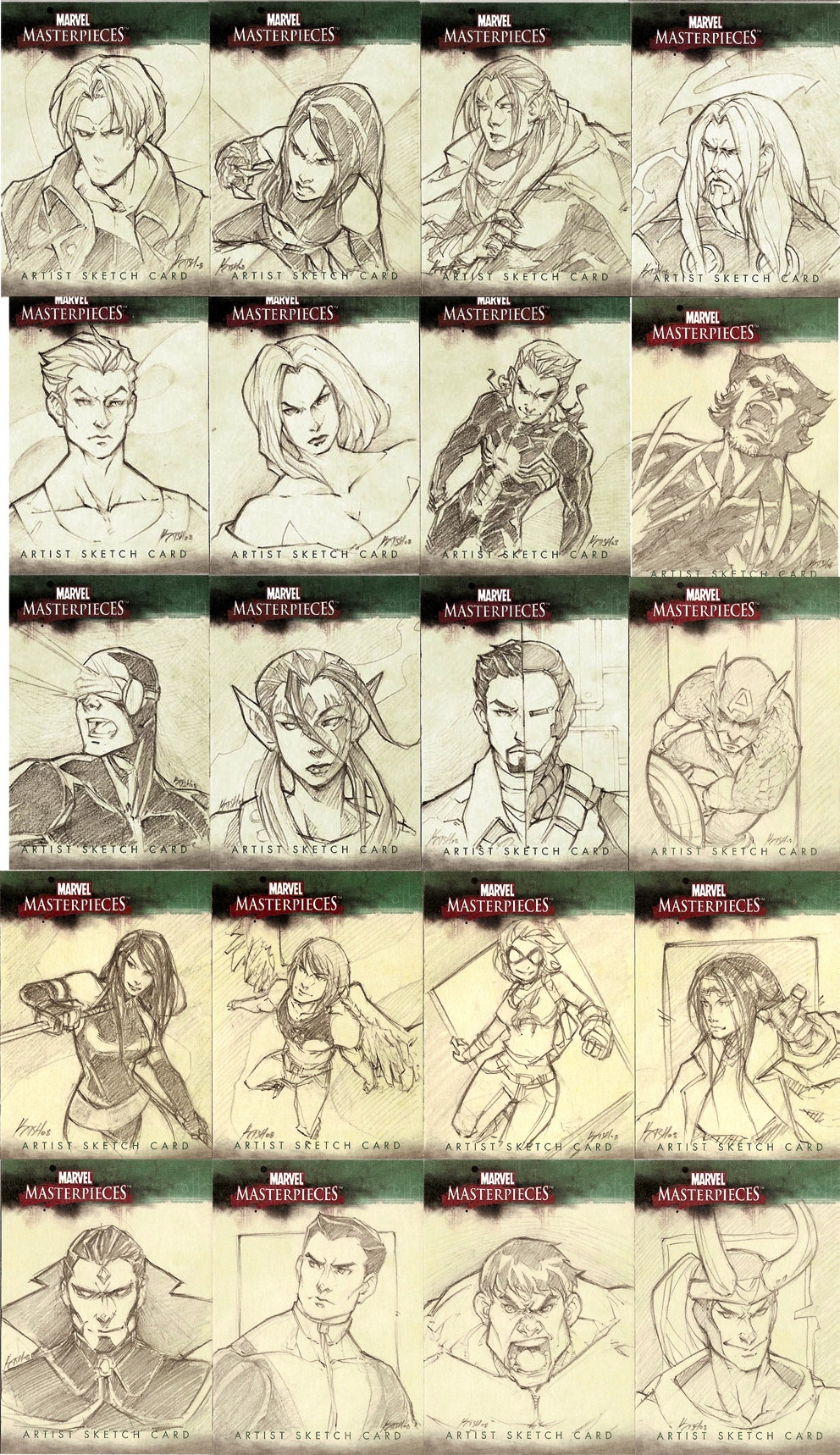 Marvel Sketch Cards 2  by katsh