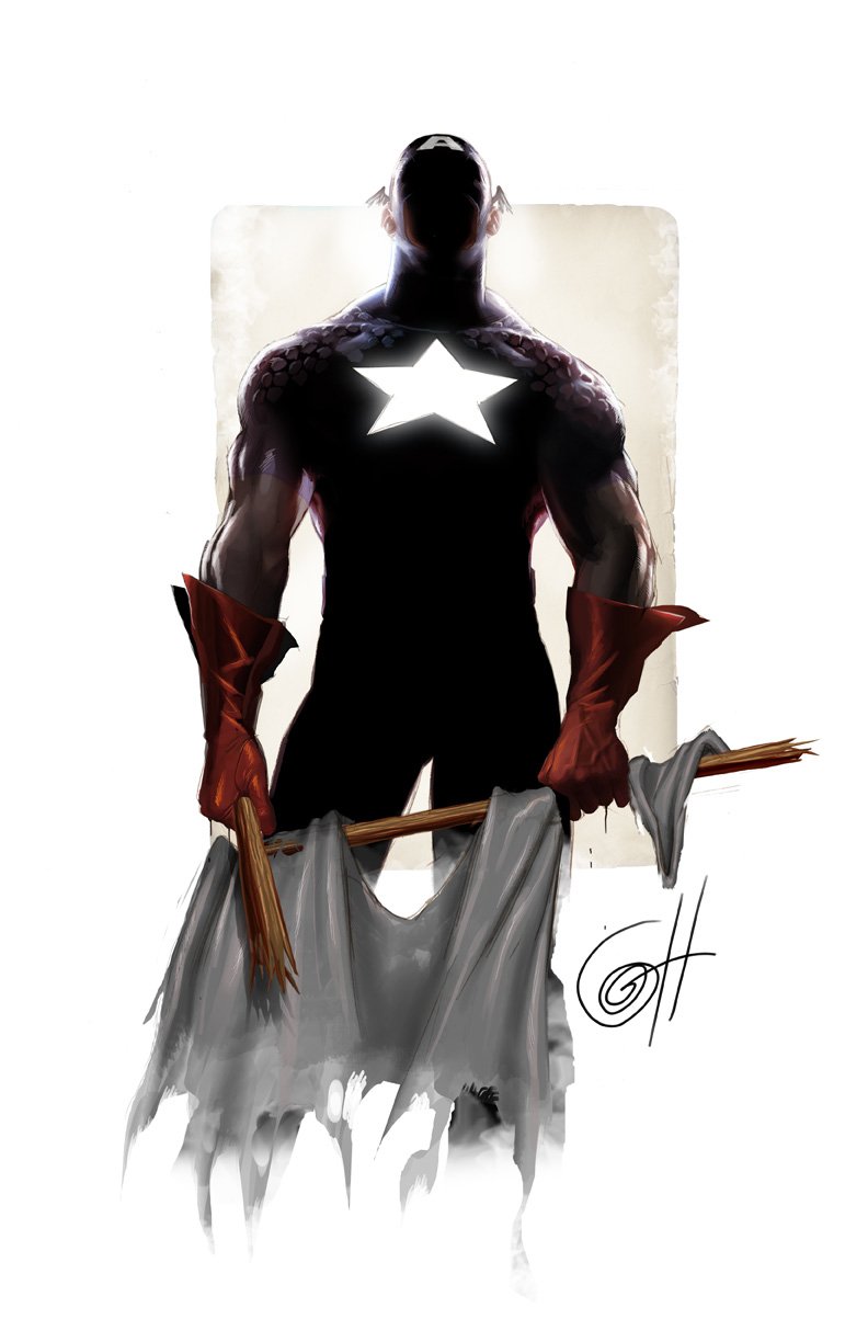 Heroic Stance: A Captain America Tribute, image size:792x1224