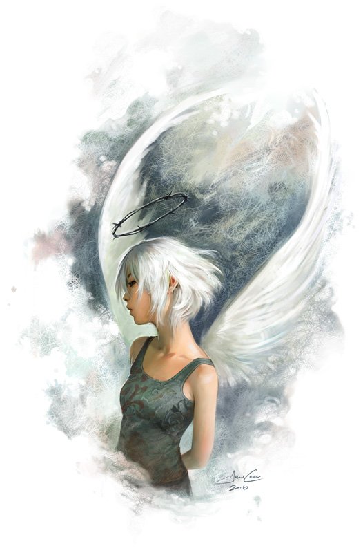 Download Fantasy Angel Wings Ethereal Portrait Art