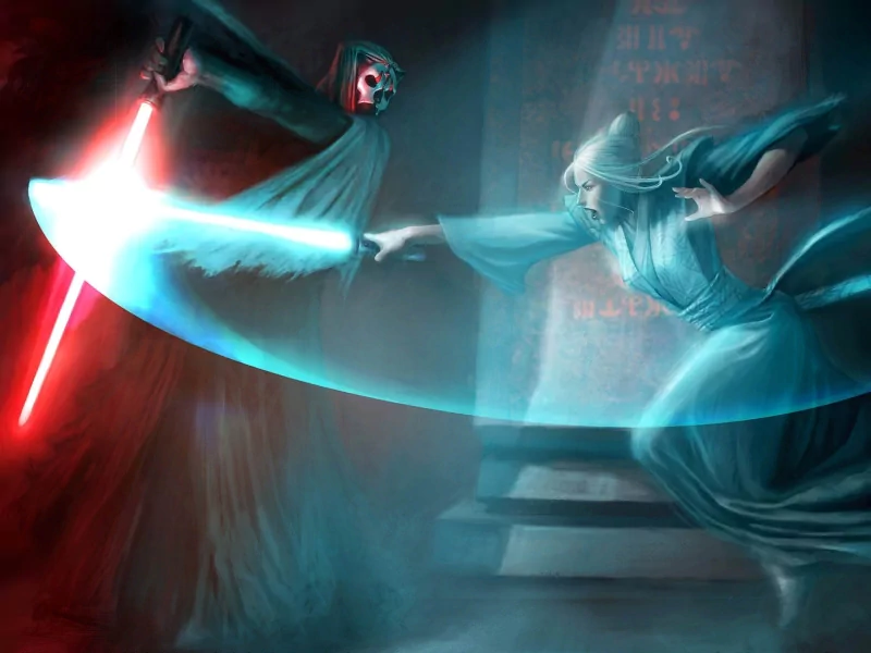  lightsabers duel fantasy art duel swords