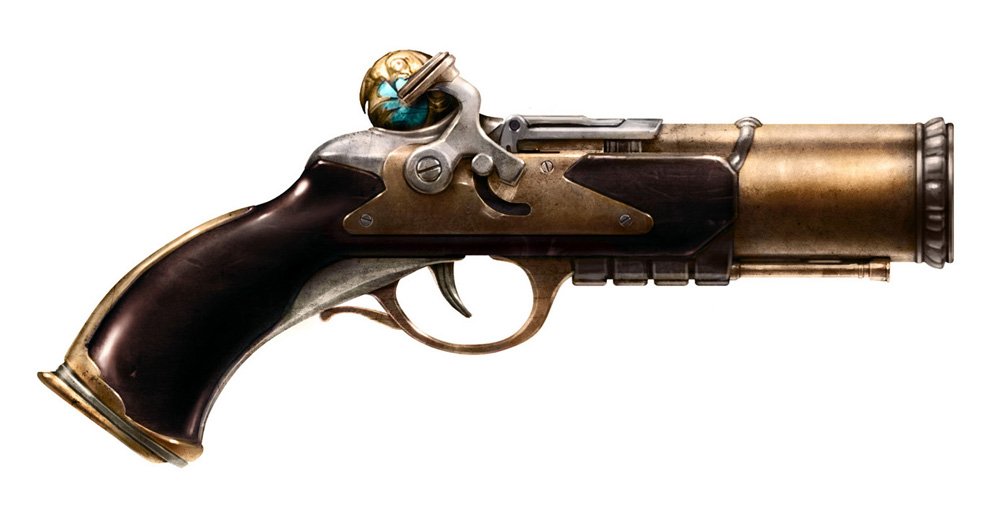 Download Weapon Pistol Gun Sci Fi Steampunk Art