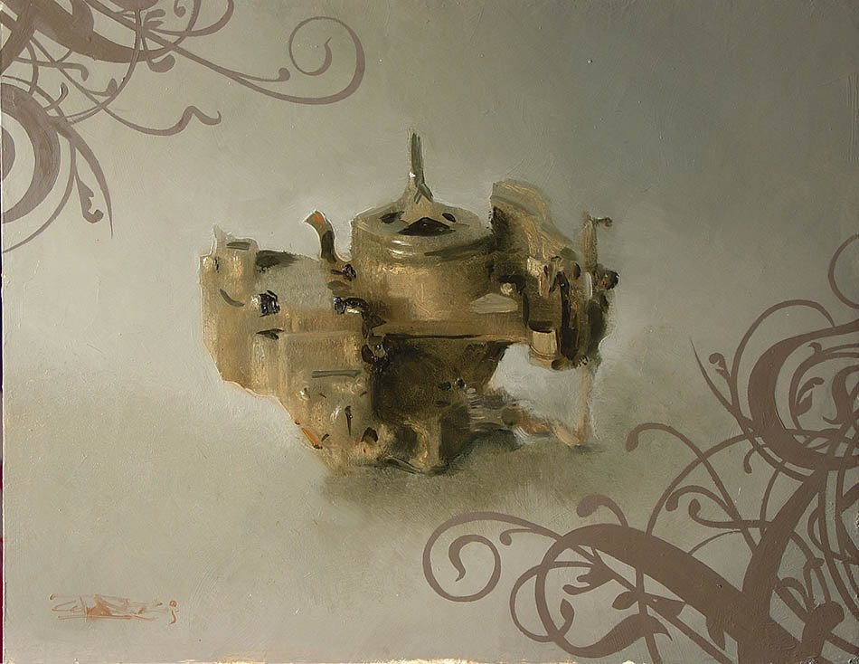 Download Artistic Painting Carburetor Still Life Mechanical Art