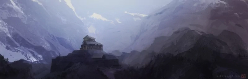 Mountain Temple by paberu