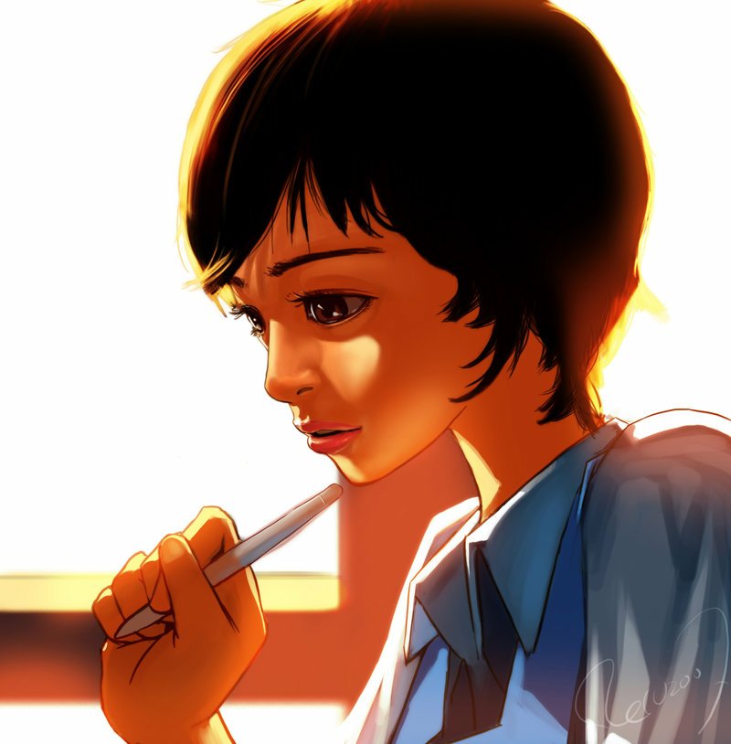 Download Artistic Human Little Girl Contemplative Illustration Art