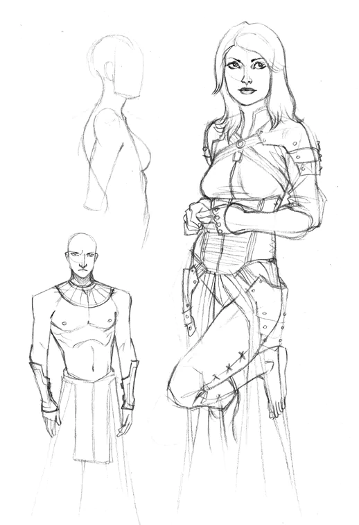  More Character Sketching by Matt_Rhodes
